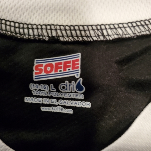 5/25 Soffe Dri Fit  Black Grey L 14-16 Shirt NWOT - Picture 4 of 4
